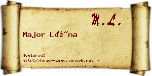 Major Léna névjegykártya