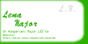 lena major business card